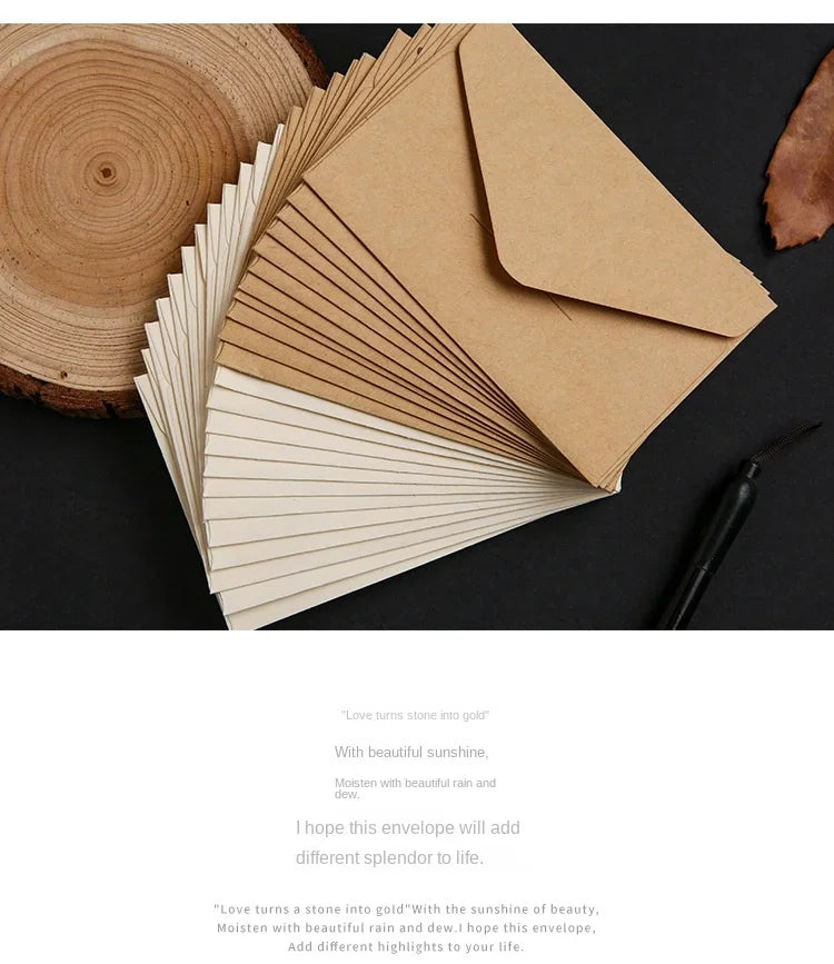 Classic Kraft Paper Envelopes with Window for Weddings & Gifts