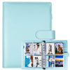 A light blue A5 premium PU photocard album with 25 pages featuring various photos.