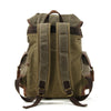 Canvas & Leather Travel Backpack – Waterproof, Large Capacity for School, Work & Hiking