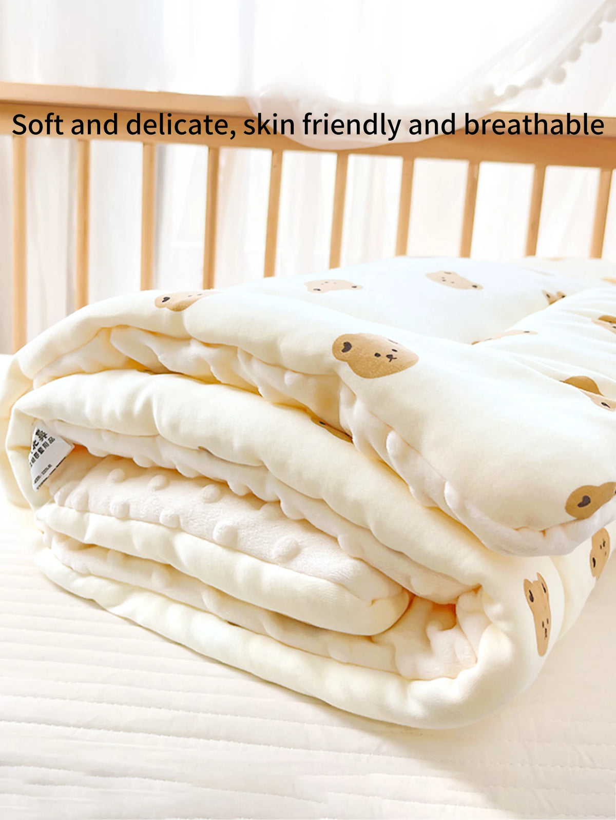 Baby Beanie Blanket – Cozy 3D Fleece Hat and Blanket for Infants and Toddlers