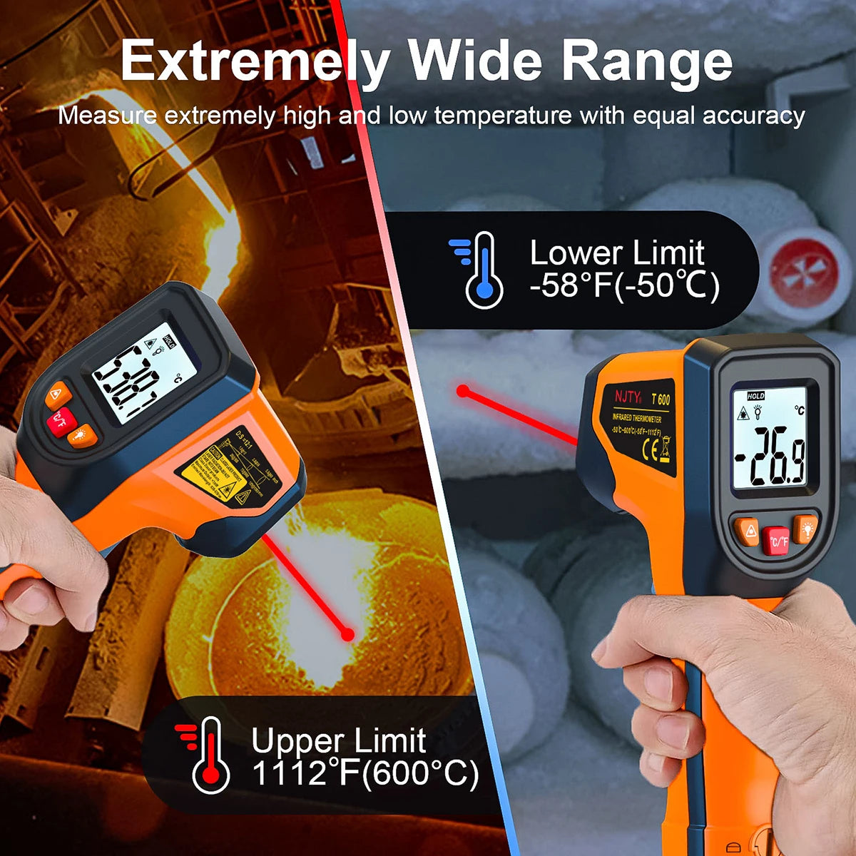 Professional Digital Infrared Thermometer Gun with Laser Targeting