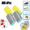 Yellow and gray reusable shoe laundry bags for machine washing