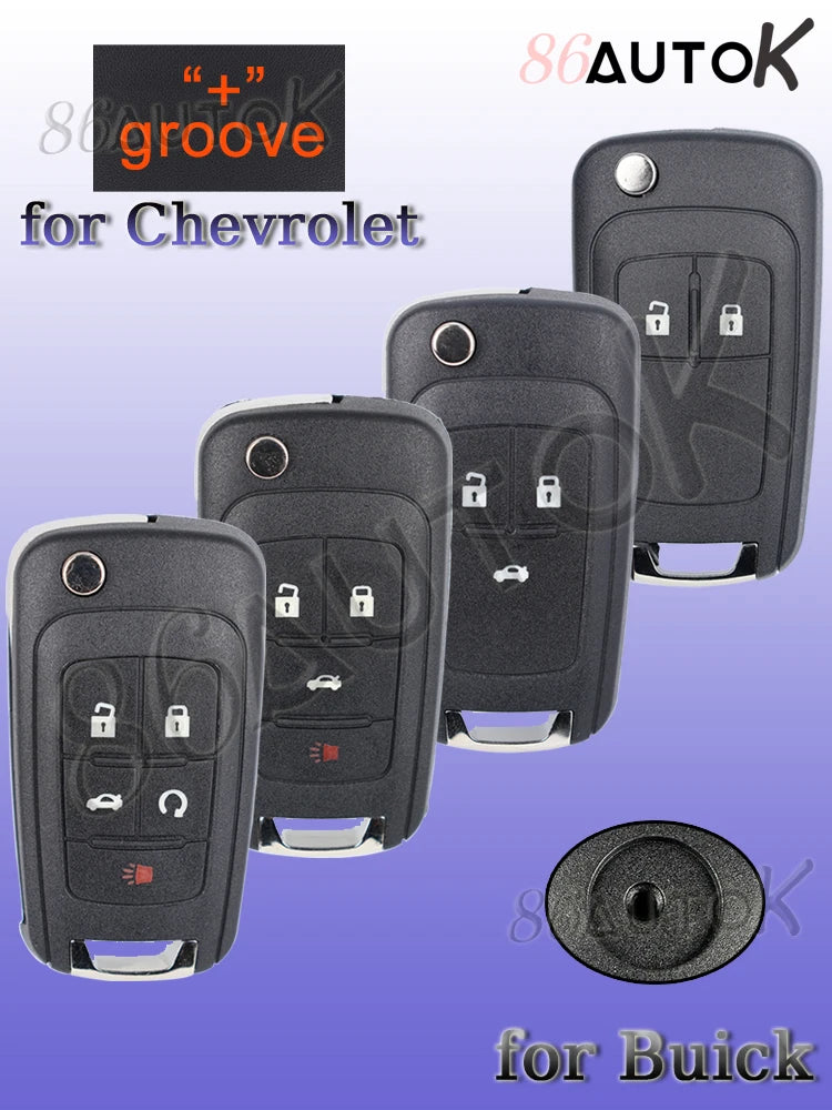 Replacement Car Key Shell Case for Buick, Chevrolet, and Opel