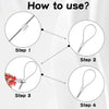 Four steps illustrating how to use aluminum double barrel crimp sleeves for wire rope.