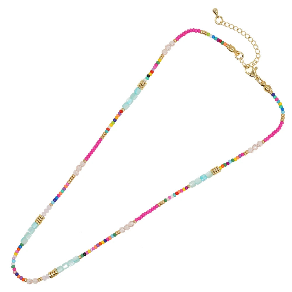 Bohemian Beaded Choker Necklace