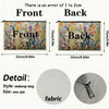Floral Print Canvas Makeup Bag with Double-Sided Design