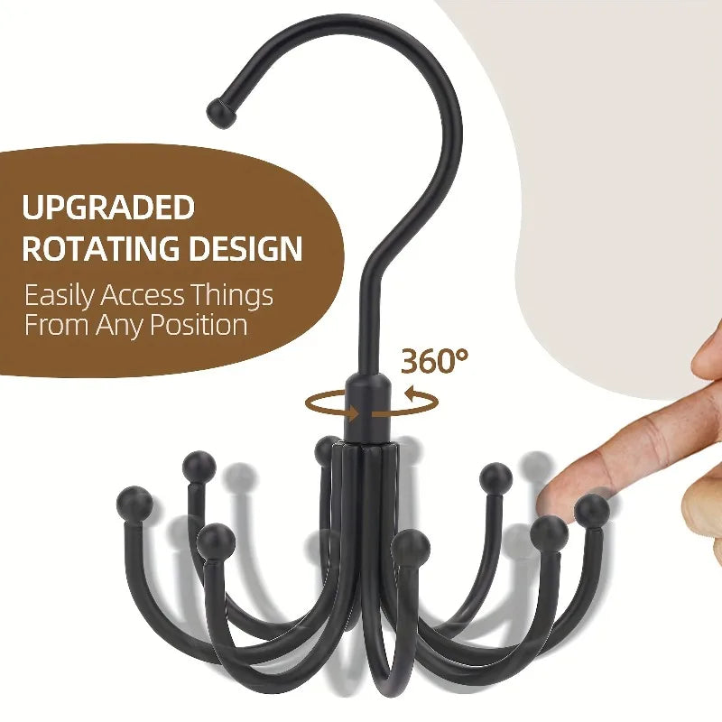 Rotatable Stainless Steel Belt Organizer Hanger