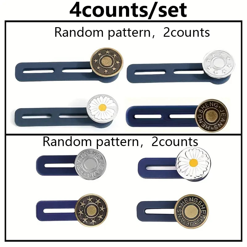 Adjustable Waistband Extender Buttons (4-Pack)