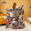 Funny Monkey Print Flannel Blanket – Soft & Cozy Throw