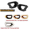 Switchback LED front grille lights showing amber and white running light modes