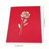 3D Pop-Up Birthday Rose Card with Envelope