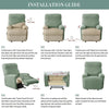 Printed Recliner Cover with Side Pocket — 4-Piece Set