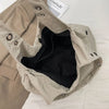 Nylon Tote Bag with Buckle Closure