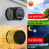 Solar-Powered Metal Mandala Wall Light