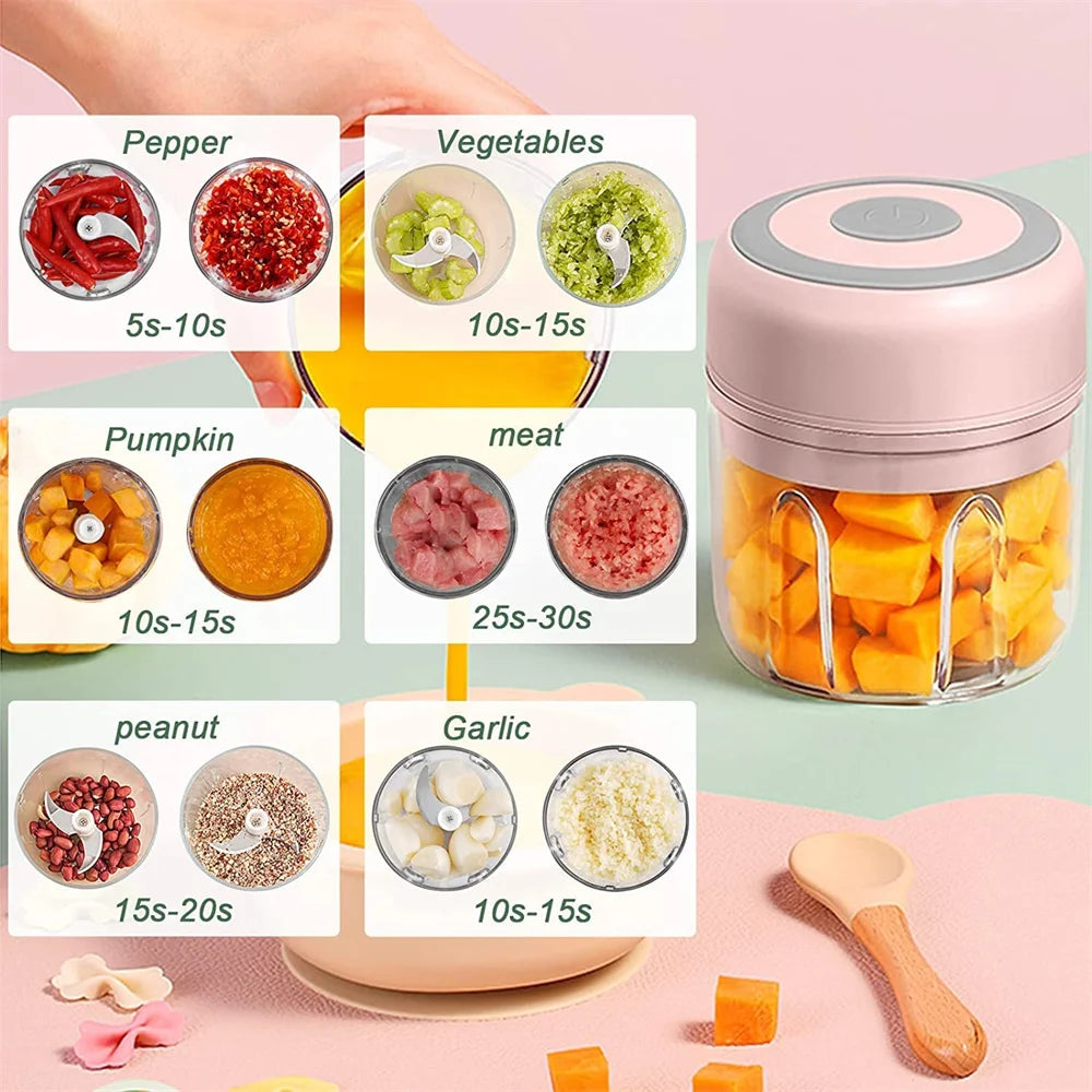 Portable Electric Garlic Chopper and Blender