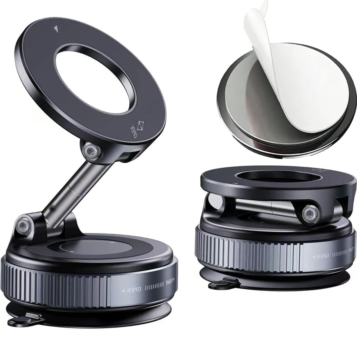 Foldable Magnetic Car Phone Mount with 360° Rotation