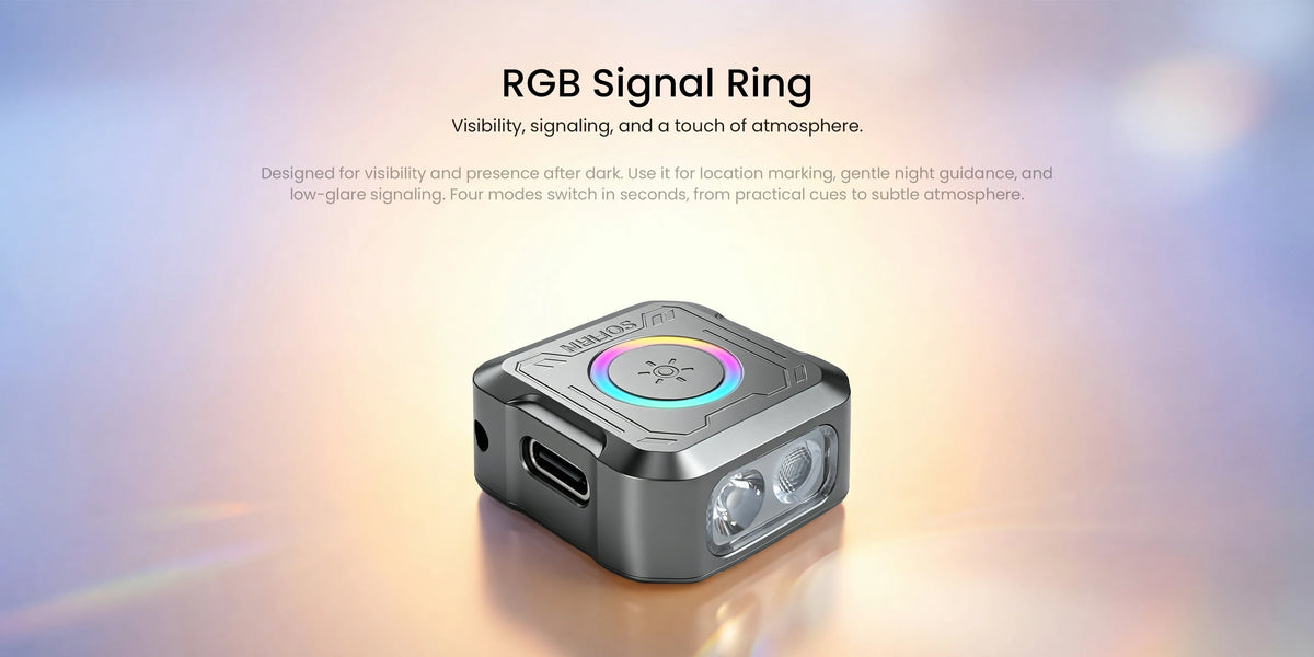 Sofirn SE1 Pocket EDC Flashlight with RGB Signal Ring