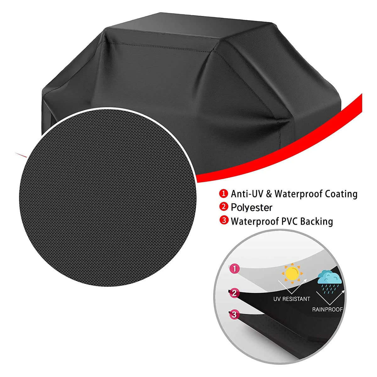 Heavy Duty Waterproof Grill Cover for Gas BBQ Grills
