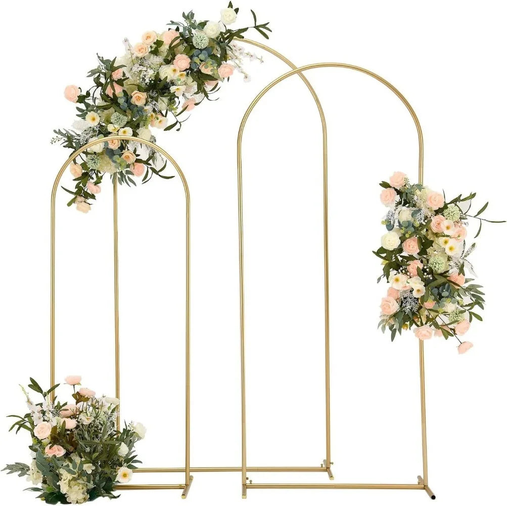Elegant Gold Balloon Arch Frame & Backdrop Stand