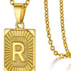 Initial Pendant Necklace in Stainless Steel