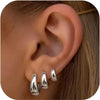 3-Piece Huggie Hoop Earring Set