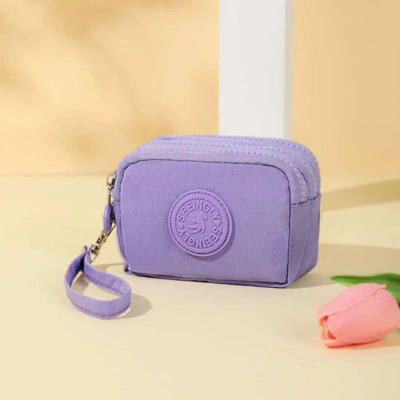 Multi-Layer Canvas Organizer Wallet with Zipper Pouch
