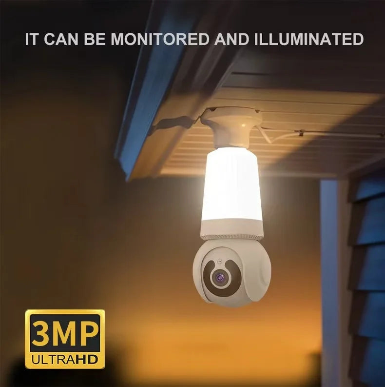 Smart Bulb Security Camera with Night Vision