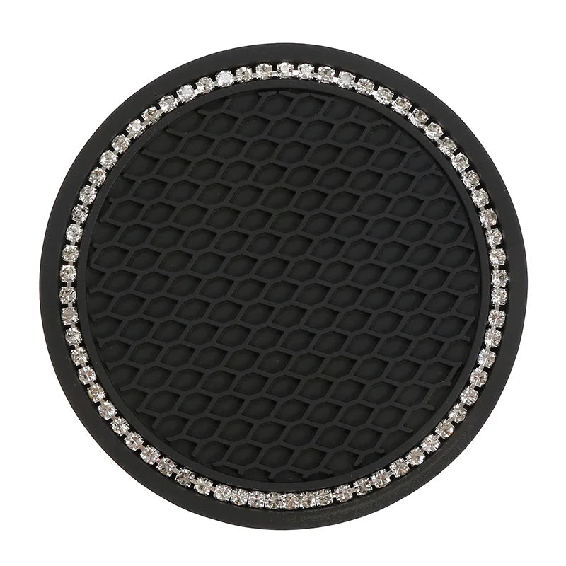 Crystal Rhinestone Car Cup Holder Coasters (Set of 2)