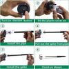Step-by-step instructions showing how to install a pipe, fit a plastic cover, and install a spike for solar garden path light