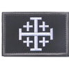 Embroidered Crusader Cross Tactical Patch with Hook and Loop Backing