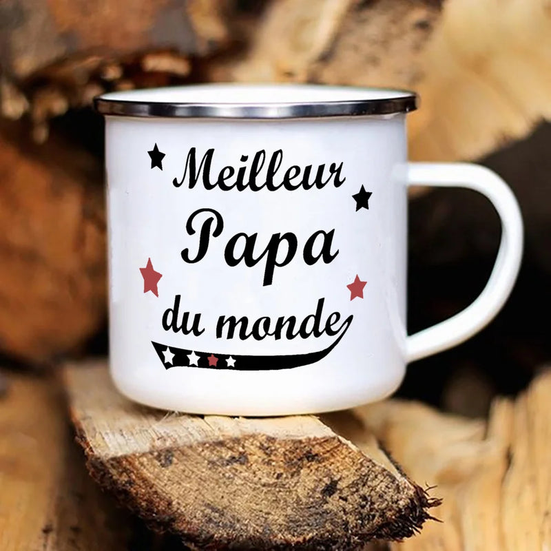 French-Style Enamel Camping Mug