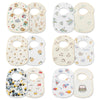 Soft Cotton Baby Bibs with Waterproof Backing – Set of 2