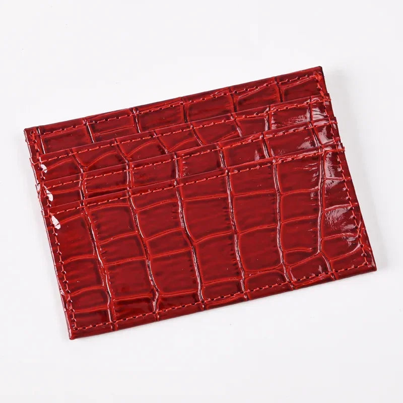 Slim PU Leather Card Holder Wallet