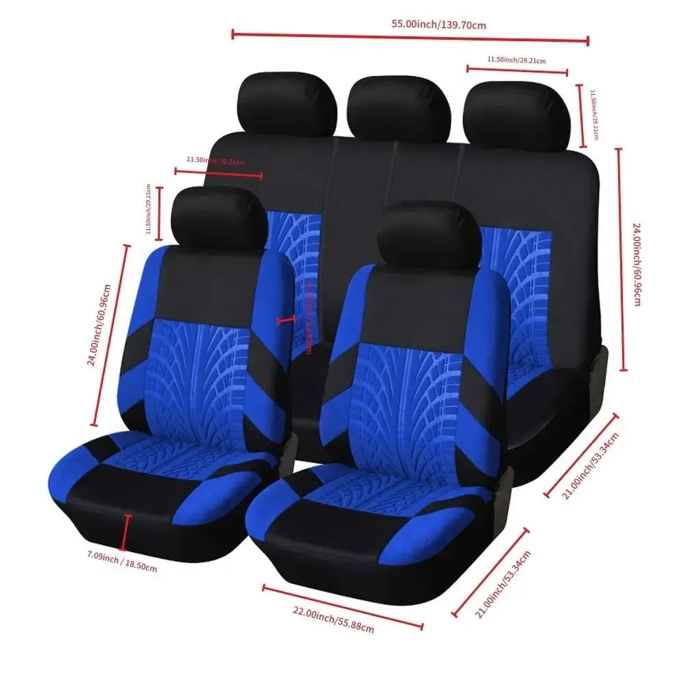 Universal Full Set Car Seat Covers - Front Split & Rear Bench