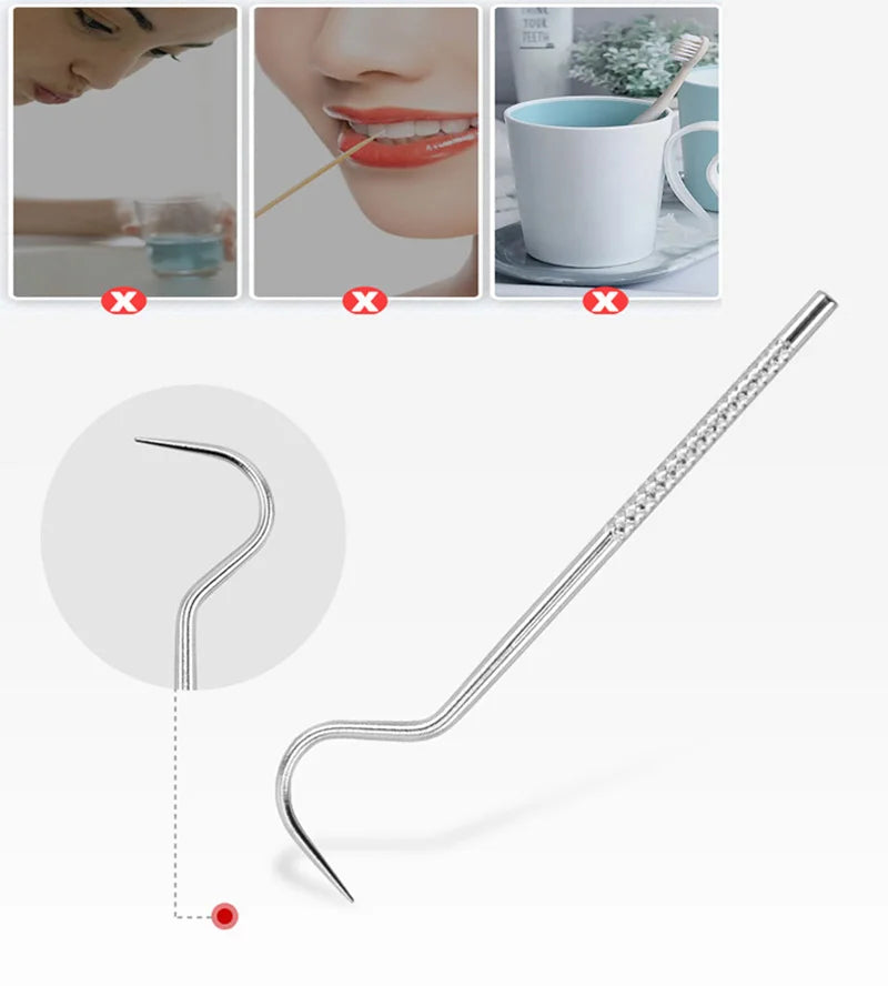 Reusable Stainless Steel Toothpick Set with Portable Case