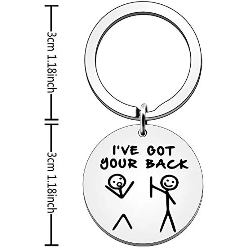 Stainless Steel Keychain - "Don't Worry, I've Got Your Back"