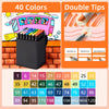Dual-Tip Alcohol Markers for Art & Illustration