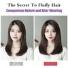 V-Part Synthetic Hairpiece with Invisible Clips