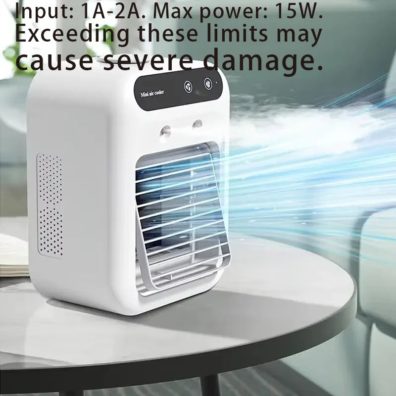 Portable USB Mini Air Cooler with Mist Function