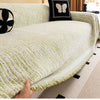Thick Chenille Sofa Cover with Tassel Fringe — Scratch Resistant & Reversible