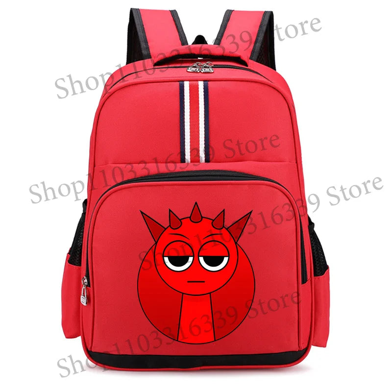 Sprunki Cartoon Backpack – Large Capacity Rucksack for Teens and Adults
