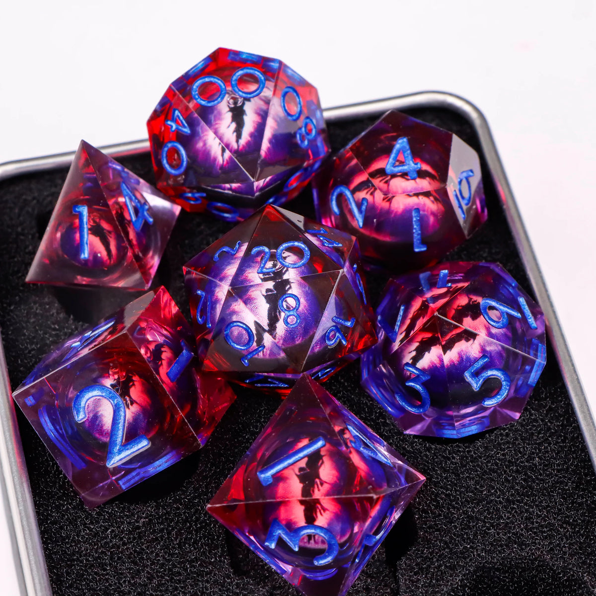 Beholder's Eye Sharp Edge Resin Dice Set for D&D
