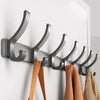 No-Drill Wall-Mounted Coat Rack with 6 Hooks