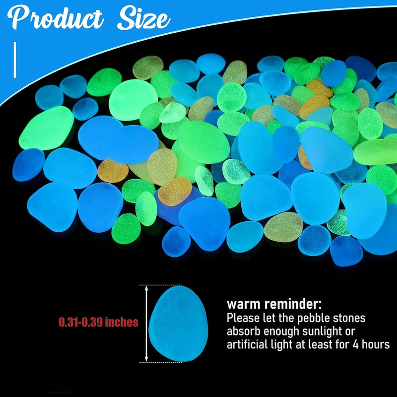 Glow-in-the-Dark Resin Pebbles for Garden & Home Decor