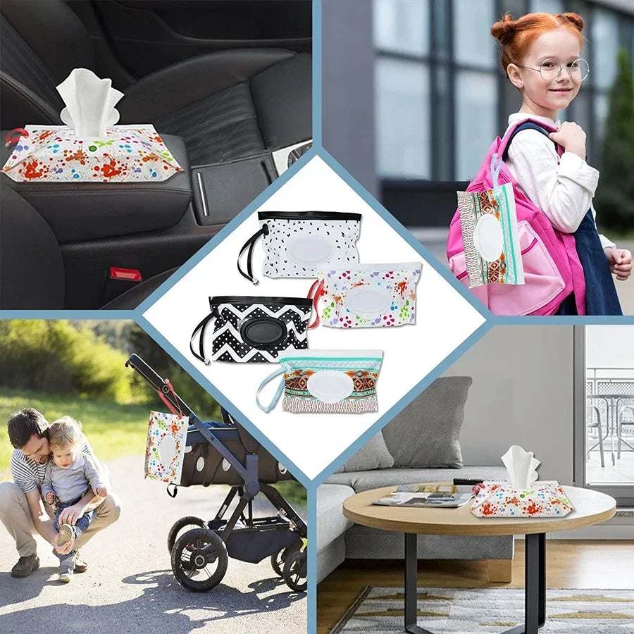 EVA Flip-Top Wet Wipes Pouch for Baby Strollers