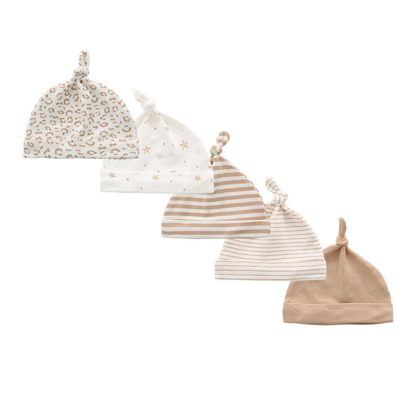 Soft Cotton Baby Hats for Newborns & Infants (0-6 Months)