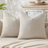 Chenille Knitted Throw Pillow Covers (Set of 2) – Soft Solid Color Cushion Cases for Sofa, Chair, and Car
