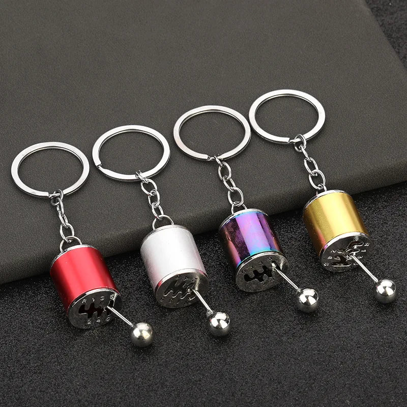 Gearbox Keychain with Turbo Hub and Brake Disc Pendant