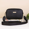 Quilted Crossbody Bag with Detachable Wallet