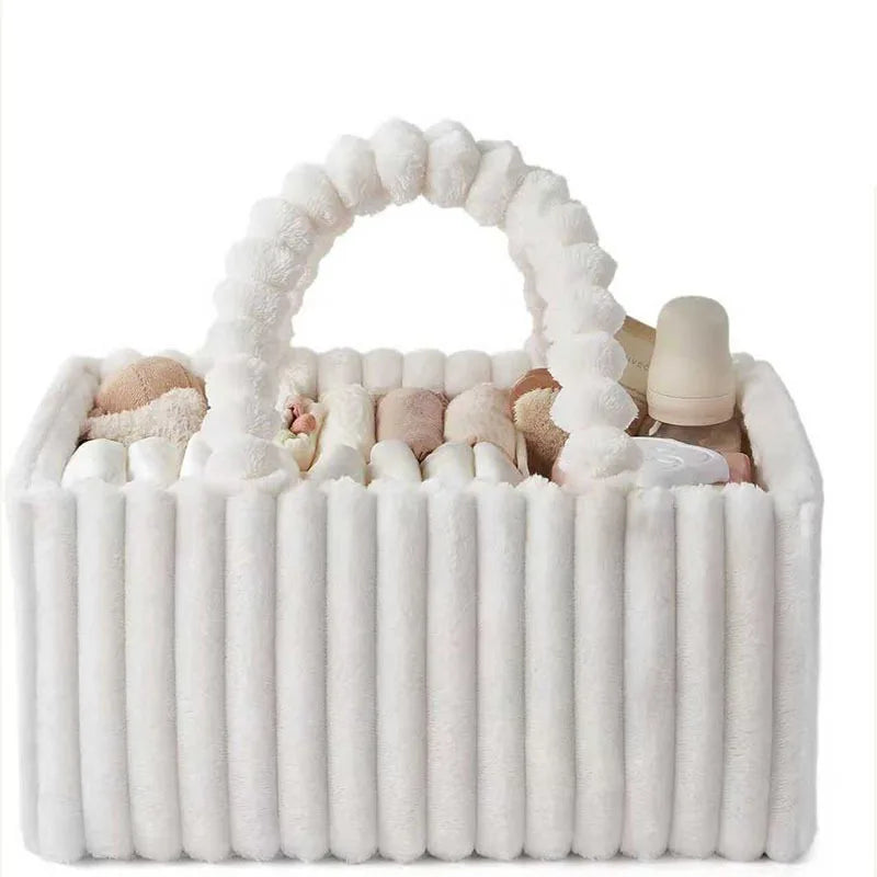 Flannel Diaper Caddy Organizer with Gift Packaging